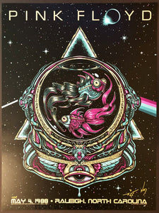AUCTION - Pink Floyd Raleigh '21 - Rainbow Foil Edition of 35 - Jeff Wood Signed & Numbered Silkscreen - Mint