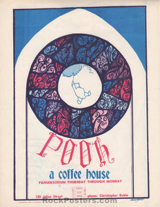 AUCTION - Pooh - Hippie Coffee Shop Promo 1960's Handbill - Excellent