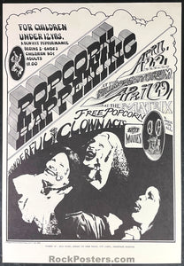 AUCTION - Popcorn Happening - Bob Fried - 1967 Poster - Fillmore/Matrix - Excellent
