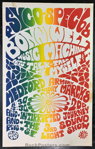 AUCTION - Oregon Psychedelic - Split Fountain - 1968 Poster - Medford Armory - Excellent