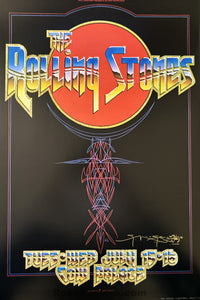 AUCTION - AOR 4.41 - Rolling Stones - 1975 Poster - Stanley Mouse Signed - San Francisco - Near Mint