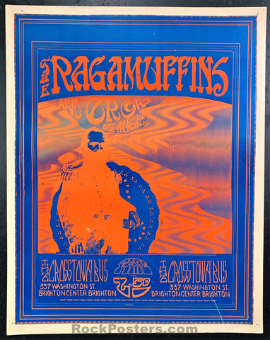 AUCTION - Ragamuffins Donna Summer - Psychedelic 1967 Poster - Crosstown Bus  Boston - Very Good