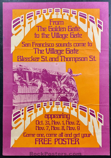 AUCTION - Salvation - 1969 Poster - New York Village Gate - Very Good