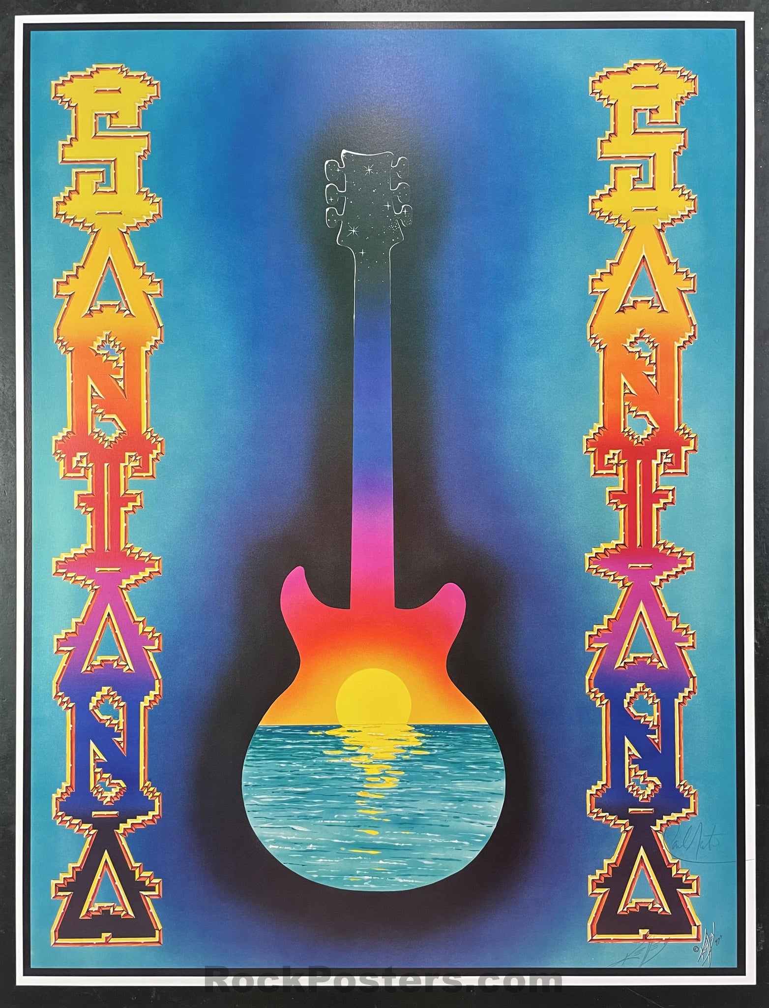 AUCTION - Santana - Kelley/Santana  SIGNED - 1997 Poster - Near Mint