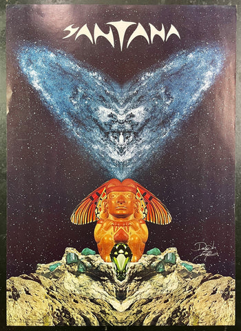 AUCTION - Santana - David Singer Signed - 1977 Poster - Excellent