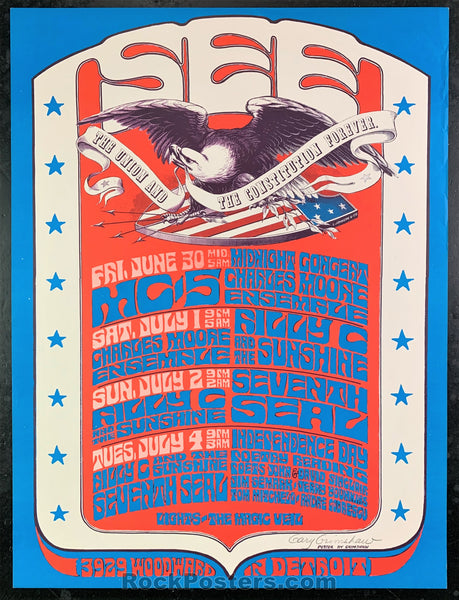 AUCTION - AOR Pg. 245 - MC5 - Grimshaw Signed - 1967 Poster - See Theater - Near Mint Minus