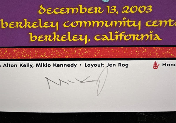 AUCTION - SEVA Silver Anniversary - Alton Kelley Wavy Gravy Signed - 2003 Poster - Near Mint