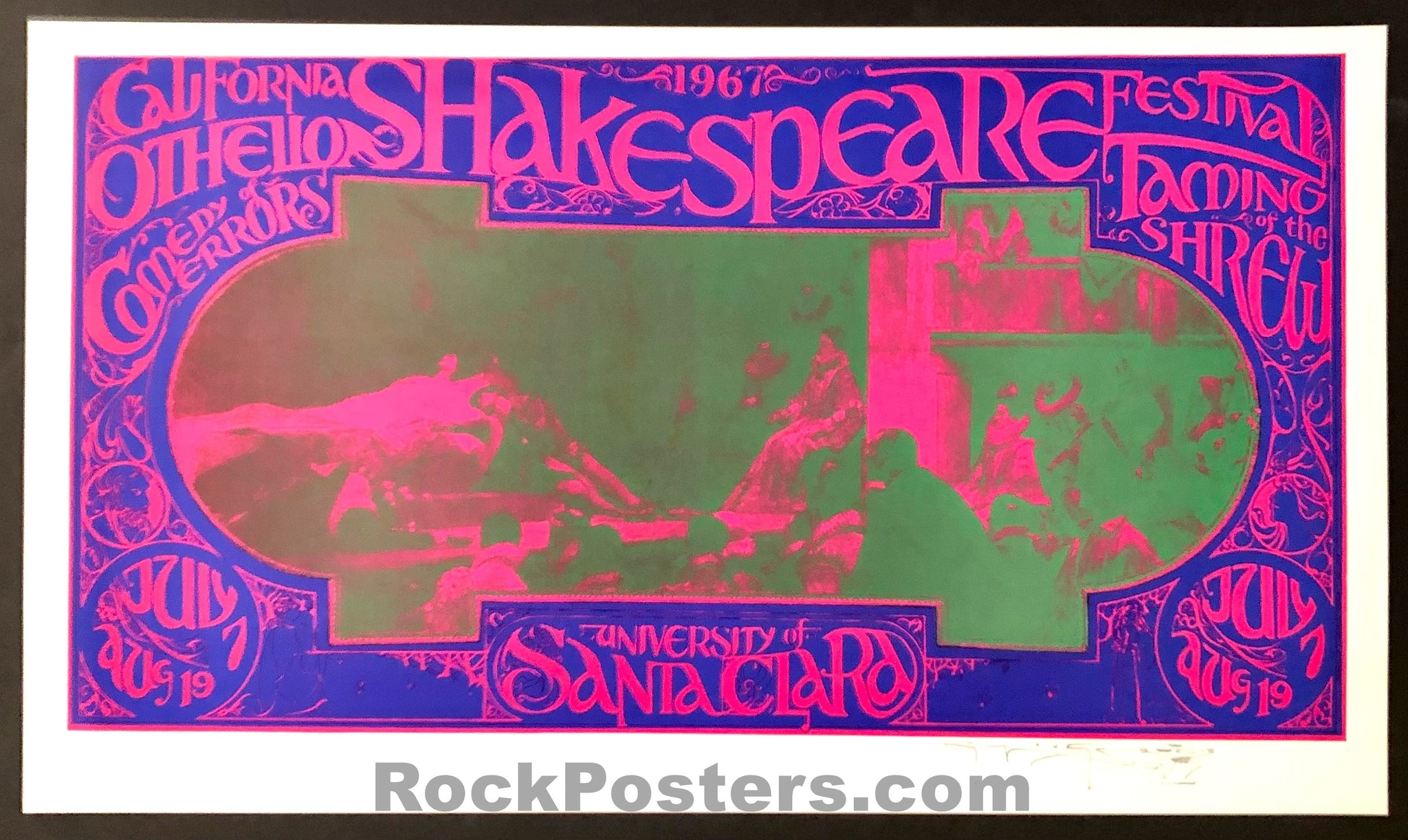 AUCTION - AOR-2.366 - California Shakespeare Festival - Mouse SIGNED - 1967 Poster - Near Mint