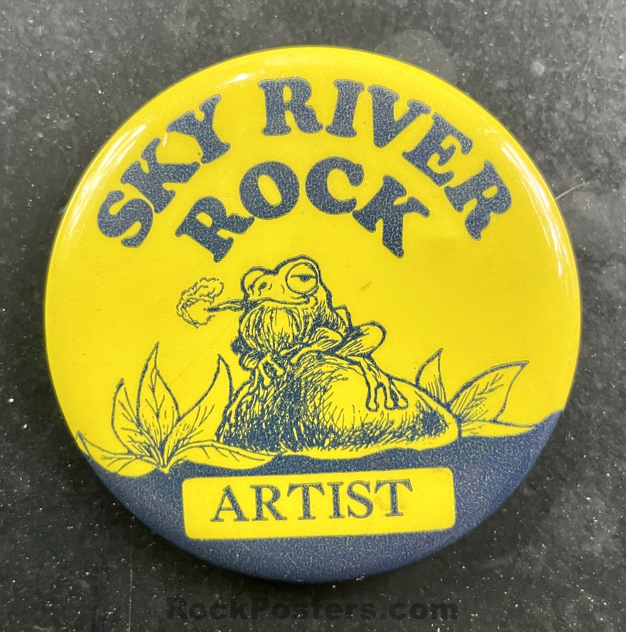 AUCTION - Sky River Festival - 1969 - Artist Backstage Button Pass - Excellent
