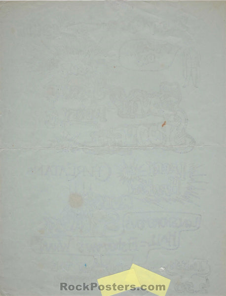 AUCTION - AOR 2.11 - Tribute to Sparkle Plenty - Lovin Spoonful - 1966 Handbill - Longshoremen's Hall - Good
