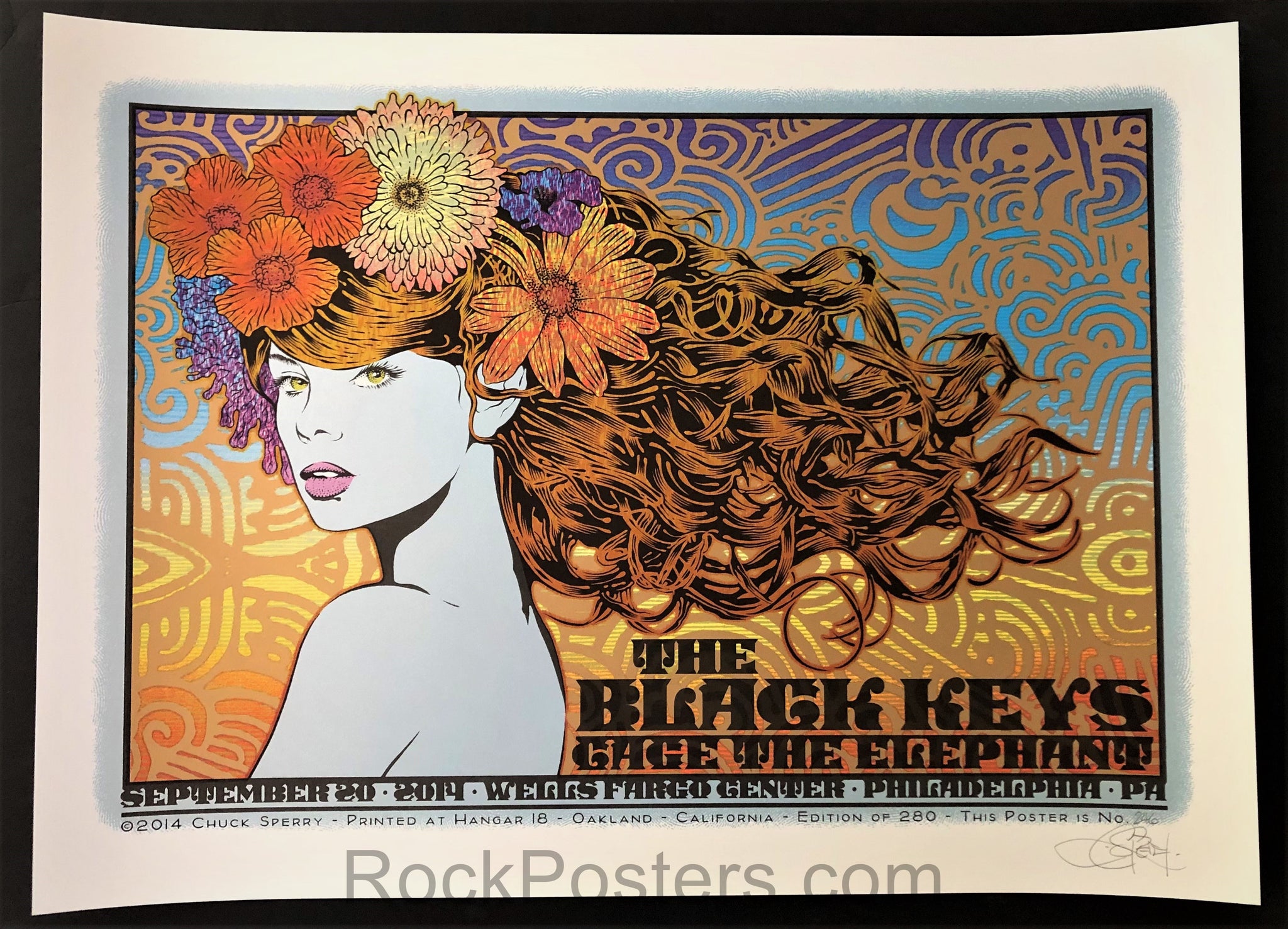 AUCTION - Chuck Sperry - Black Keys Philadelphia '14 - Show Edition - Mint