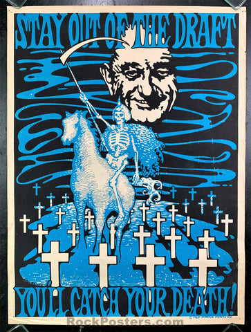 AUCTION - Political - Psychedelic Anti Draft NYC 1968 Poster  - Very Good