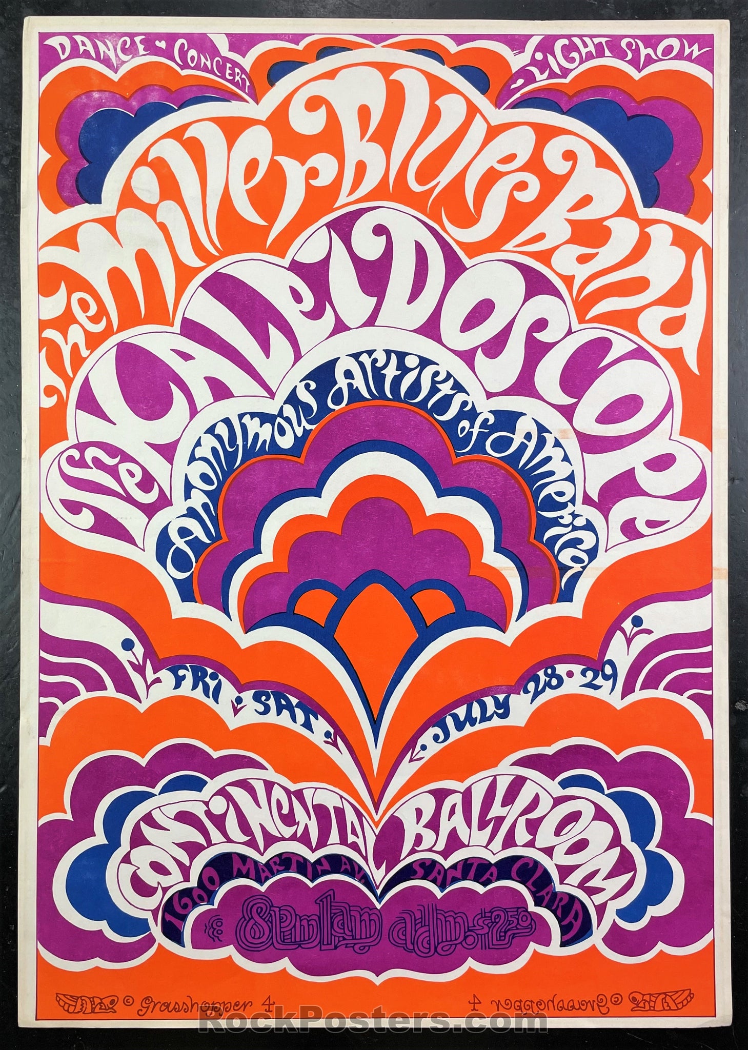 AUCTION - Steve Miller - Continental Ballroom - 1967 Poster - Excellent