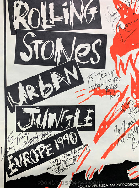 AUCTION - Rolling Stones - Band Signed - European Poster - Prague - Very Good