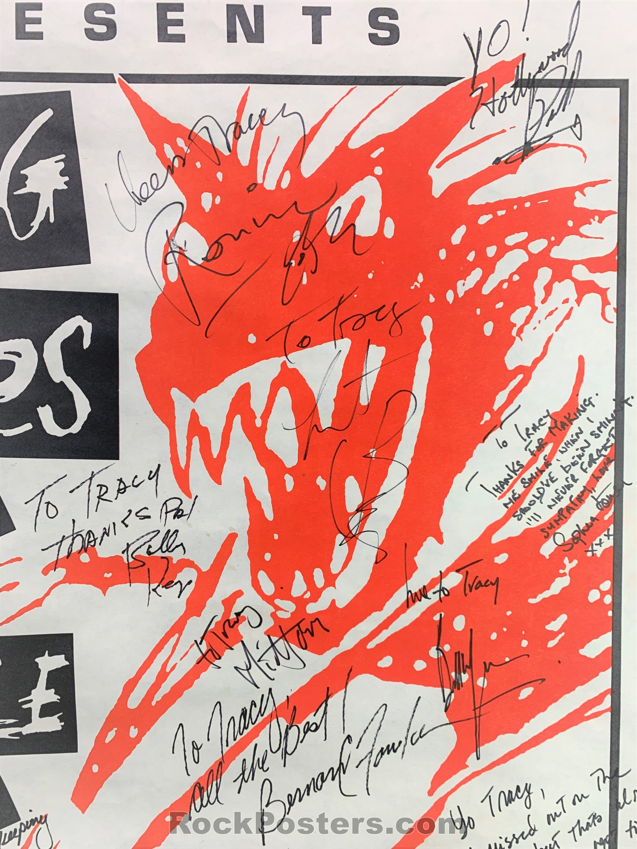 AUCTION - Rolling Stones - Band Signed - European Poster - Prague