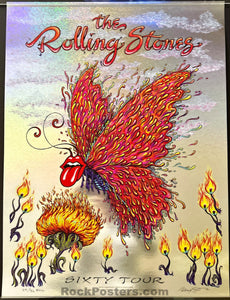 AUCTION - Rolling Stones - Sixty Tour '22 - Rainbow Foil Silkscreen - Marq Spusta - Mint