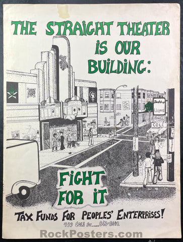 AUCTION - Straight Theatre - Appeal 1974 Poster - San Francisco - Excellent