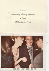 AUCTION - Timothy Leary Wedding - 1964 Wedding Invitation/Photograph  - Near Mint Minus