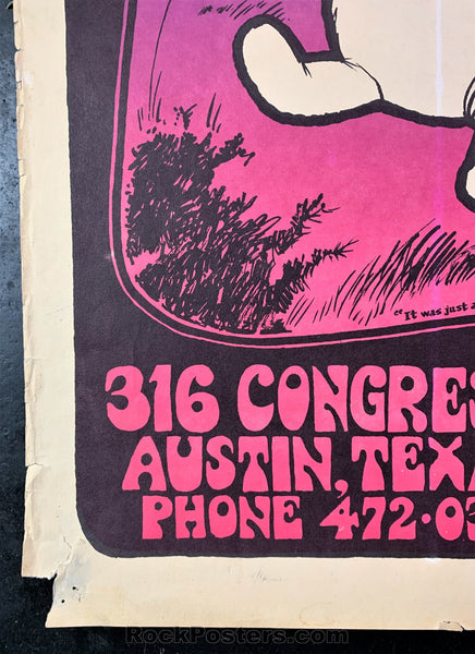 AUCTION - Vulcan Gas 13th Floor Elevators 1967 Poster - Texas - Very Good