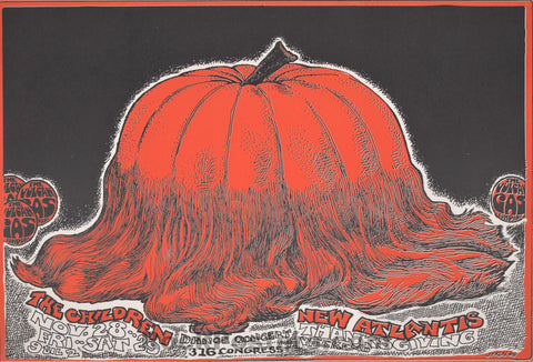 AUCTION - Vulcan Gas - Jim Franklin Melting Pumpkin - 1968 Handbill - Near Mint