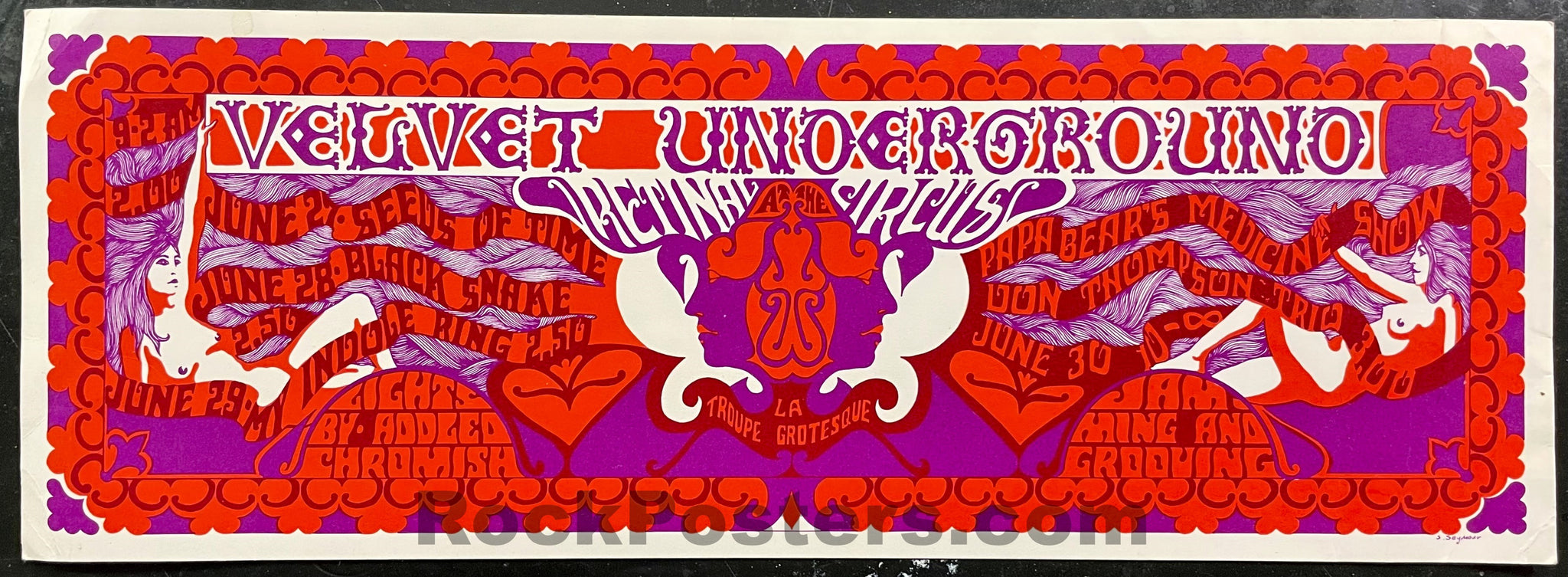 AUCTION - Velvet Underground - 1968 Postcard - Retinal Circus - Excellent