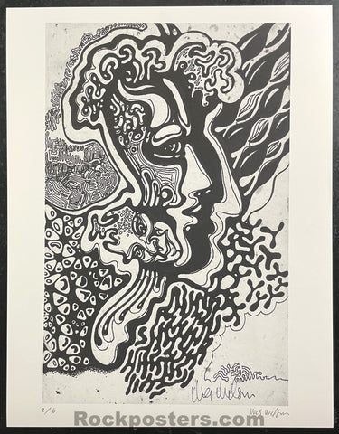 AUCTION - Wes Wilson Art - Hand Signed 2/6 - Limited Edition Print - Near Mint