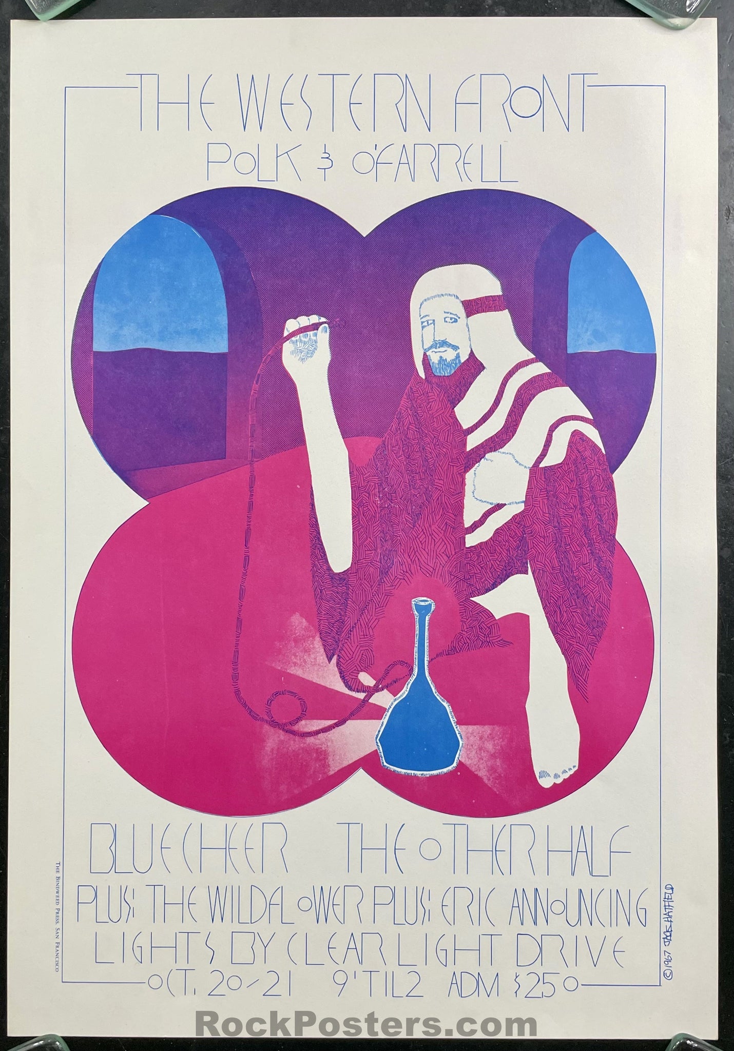 AUCTION - Blue Cheer - 1967 Poster - Western Front - Near Mint Minus