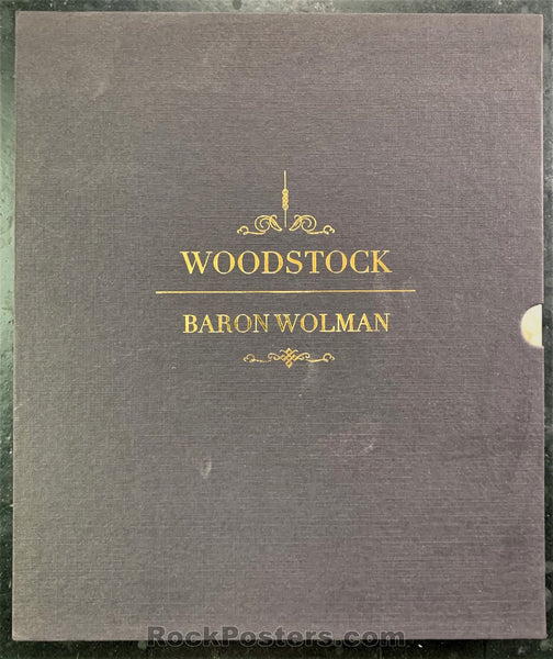 AUCTION - Woodstock - Signed Baron Wolman Photo Book with Ticket - Mint