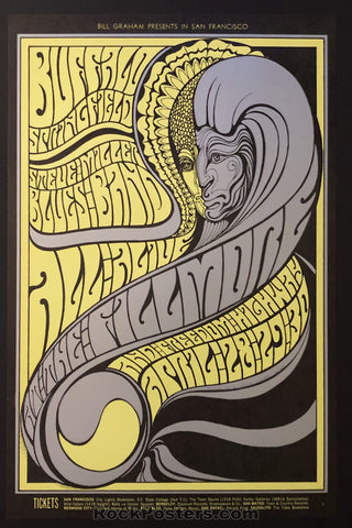 AUCTION - BG-61 - Buffalo Springfield - 1967 Poster - Fillmore Auditorium - Mint
