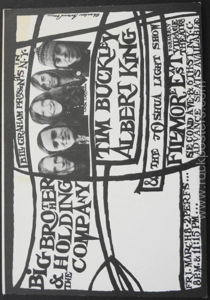 AUCTION - AOR 2.99 - Big Brother Janis Joplin - 1968 Handbill - Fillmore East Grand Opening - Near Mint Minus