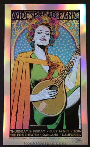 AUCTION - Chuck Sperry - Widespread Panic - Oakland '16 - Rainbow Foil Edition of 12 - Mint