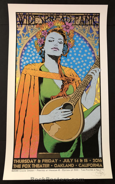 AUCTION - Chuck Sperry - Widespread Panic Oakland '16 - Artist Edition of 100 - Condition - Mint