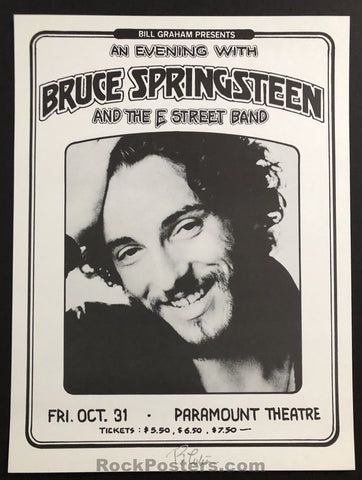 AUCTION - Bruce Springsteen - Oakland 1975 - Signed Original Randy Tuten Poster - Condition - Mint